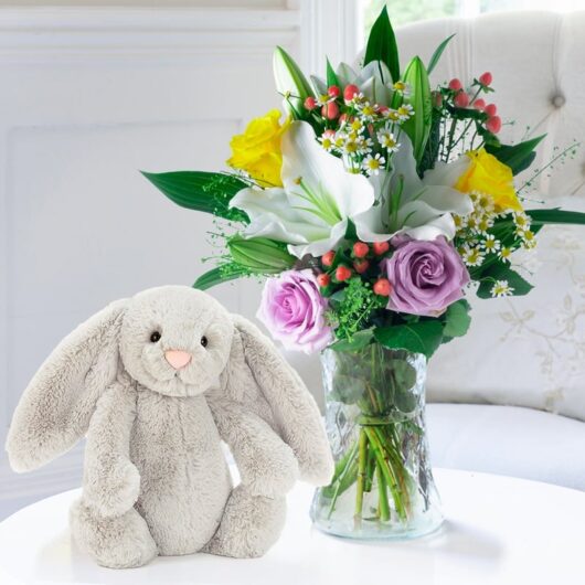 Glaze & Jellycat® Bashful Silver Bunny