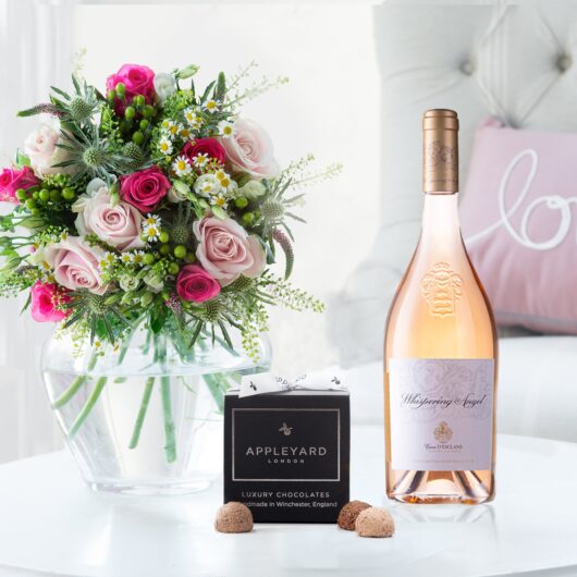 Rose Pearl, Whispering Angel & 12 Mixed Truffles