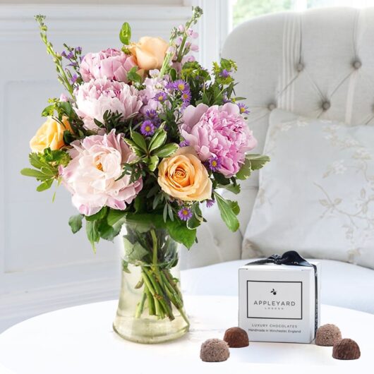 Scents of Summer, 6 Mixed Truffles & Vase